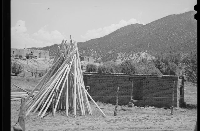 Poles used vigas (roof construction)