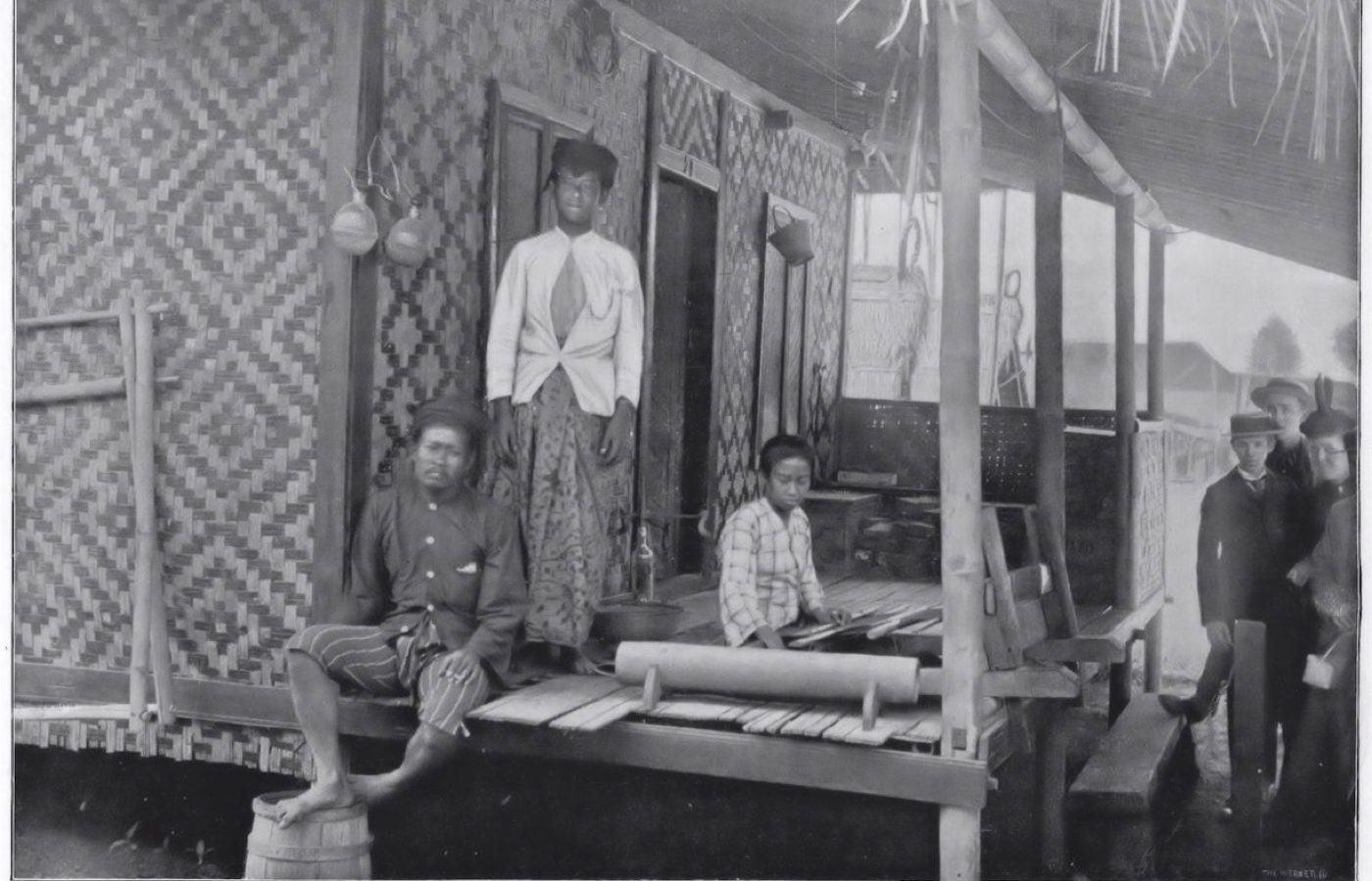 JAVANESE HOUSE BUILDERS.-As showing the most remarkable ability in the construction of primitive buildings, the Javanese were by all odds the greatest attraction on the Midway Plai